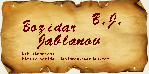 Božidar Jablanov vizit kartica